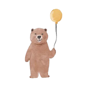 Oso con globo